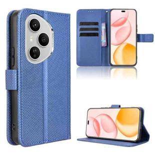 For Honor 400 Pro Global 160.8mm Diamond Texture Leather Phone Case(Blue)