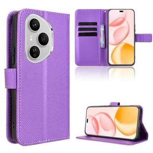 For Honor 400 Pro Global 160.8mm Diamond Texture Leather Phone Case(Purple)