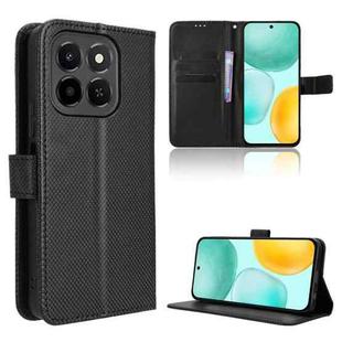 For Honor X6c 4G Diamond Texture Leather Phone Case(Black)