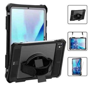 For iPad Pro 11 2024 RedPepper IP68 Waterproof PC + TPU Case with Lanyard & Swivel Bracket(Black)