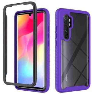 For Xiaomi Note 10 Lite Starry Sky Solid Color Series Shockproof PC + TPU Protective Case (Purple)