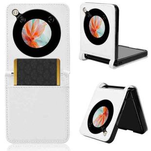 For ZTE nubia Flip / Libero Flip Diamond Texture Leather Phone Case(White)