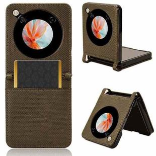 For ZTE nubia Flip / Libero Flip Diamond Texture Leather Phone Case(Brown)