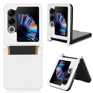 For ZTE nubia Flip2 Diamond Texture Leather Phone Case(White)
