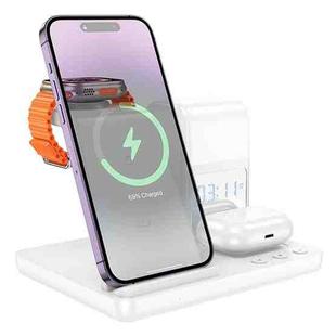 hoco CQ9 Crown 3 in 1 Wireless Fast Charger with Clock & Night Light(White)