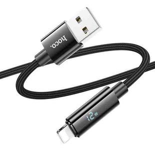 hoco U125 Benefit 1.2m USB to 8 Pin Charging Data Cable with Display(Black)