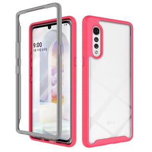 For LG Velvet Starry Sky Solid Color Series Shockproof PC + TPU Protective Case(Red)
