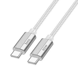 hoco U134 Type-C / USB-C to Type-C / USB-C Braided 60W Fast Charging Data Cable, Length:1.2m(Grey)