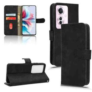 For OPPO Reno11 PJH110 Skin Feel Magnetic Flip Leather Phone Case(Black)