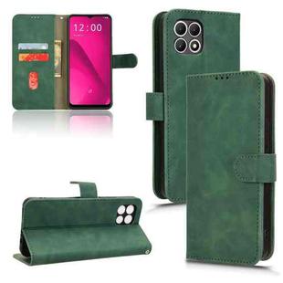 For T-Mobile Revvl 7 5G Skin Feel Magnetic Flip Leather Phone Case(Green)