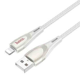 hoco U133 8 Pin to USB-A Braided Fast Charging Data Cable, Length:1.2m(Grey)