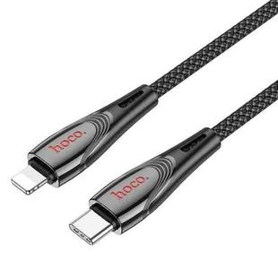 hoco U133 Type-C / USB-C to 8 Pin Braided PD Fast Charging Data Cable, Length:1.2m(Black)