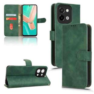 For vivo Y28 4G Skin Feel Magnetic Flip Leather Phone Case(Green)