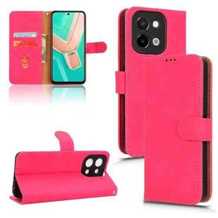 For vivo Y28 4G Skin Feel Magnetic Flip Leather Phone Case(Rose Red)