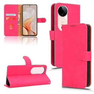 For vivo S19 Skin Feel Magnetic Flip Leather Phone Case(Rose Red)