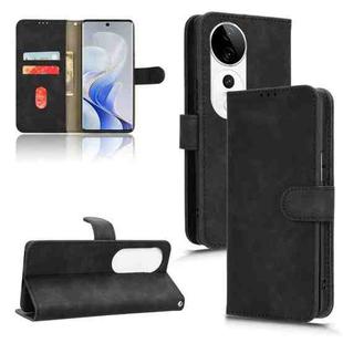 For vivo S19 Pro / V40 Skin Feel Magnetic Flip Leather Phone Case(Black)