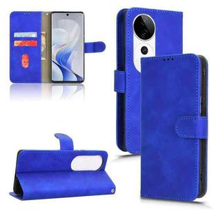 For vivo S19 Pro / V40 Skin Feel Magnetic Flip Leather Phone Case(Blue)