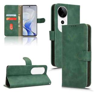 For vivo S19 Pro / V40 Skin Feel Magnetic Flip Leather Phone Case(Green)