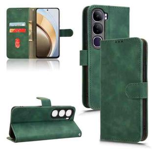 For vivo V40 Lite 5G Skin Feel Magnetic Flip Leather Phone Case(Green)