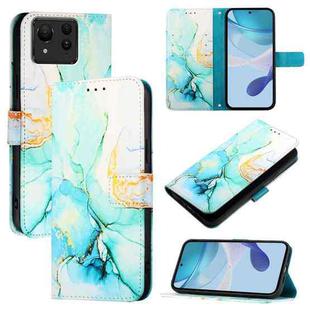 For Asus Zenfone 11 Ultra PT003 Marble Pattern Flip Leather Phone Case(Green)