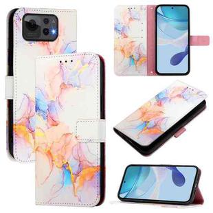 For Asus Zenfone 12 Ultra PT003 Marble Pattern Flip Leather Phone Case(Galaxy Marble White)