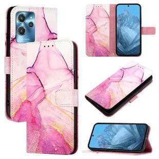 For Oukitel C32 PT003 Marble Pattern Flip Leather Phone Case(Pink Purple Gold)