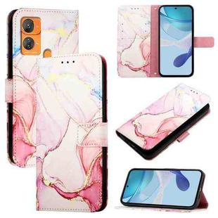 For Oukitel C33 PT003 Marble Pattern Flip Leather Phone Case(Rose Gold)