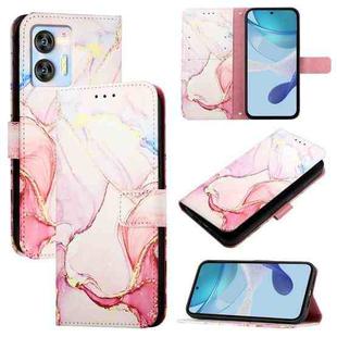 For Oukitel C36 / C35 PT003 Marble Pattern Flip Leather Phone Case(Rose Gold)