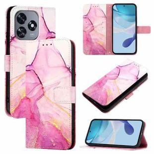 For Oukitel C51 PT003 Marble Pattern Flip Leather Phone Case(Pink Purple Gold)