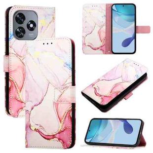 For Oukitel C51 PT003 Marble Pattern Flip Leather Phone Case(Rose Gold)