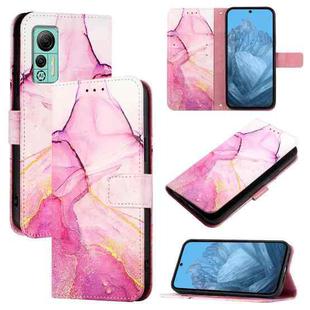 For Ulefone Note 14 PT003 Marble Pattern Flip Leather Phone Case(Pink Purple Gold)