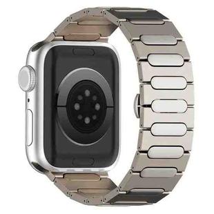 For Apple Watch Series 5 44mm Oval Butterfly Buckle Titanium Alloy Watch Band(Titanium)