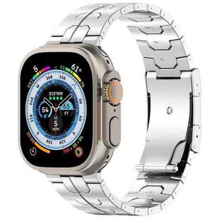 For Apple Watch Ultra 49mm Turtle Buckle Titanium Alloy Watch Band(Silver)