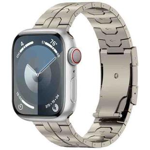 For Apple Watch Series 3 38mm Turtle Buckle Titanium Alloy Watch Band(Titanium)