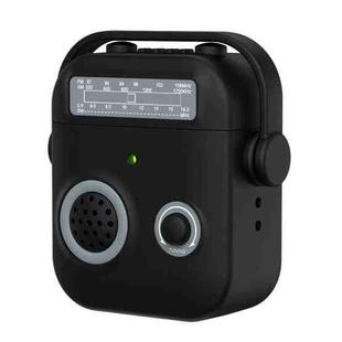For AirPods 2 / 1 Radio Style Wireless Bluetooth Earphones Shockproof Protective Case(Black)