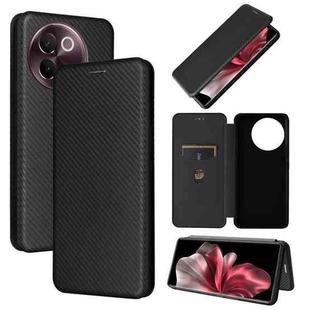 For vivo V30e Carbon Fiber Texture Flip Leather Phone Case(Black)