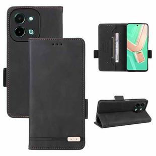 For vivo Y28 4G Magnetic Clasp Leather Phone Case(Black)