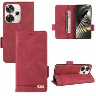 For Xiaomi Redmi Turbo 3 Magnetic Clasp Leather Phone Case(Red)