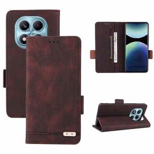 For Redmi Note 14 Pro 4G Magnetic Clasp Leather Phone Case(Brown)