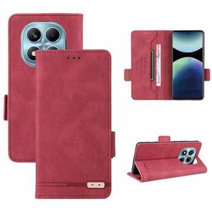 For Redmi Note 14 Pro 4G Magnetic Clasp Leather Phone Case(Red)