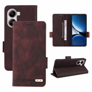 For Xiaomi Poco X7 Pro / Redmi Turbo 4 Magnetic Clasp Leather Phone Case(Brown)