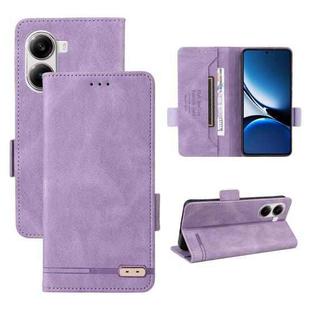 For Xiaomi Poco X7 Pro / Redmi Turbo 4 Magnetic Clasp Leather Phone Case(Purple)