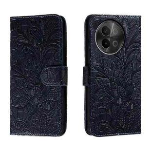 For vivo S18E Lace Flower Embossing Flip Leather Phone Case(Dark Blue)
