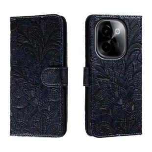 For vivo Y200 5G Lace Flower Embossing Flip Leather Phone Case(Dark Blue)