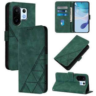 For vivo S30 Pro mini Crossbody 3D Embossed Flip Leather Phone Case(Green)