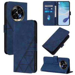 For Realme 13 Pro / 13 Pro+ 5G Crossbody 3D Embossed Flip Leather Phone Case(Blue)