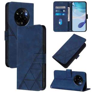 For Realme Narzo 80 Pro Crossbody 3D Embossed Flip Leather Phone Case(Blue)