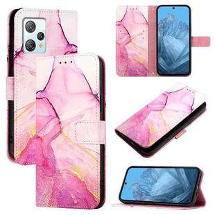 For Blackview A53 PT003 Marble Pattern Flip Leather Phone Case(Pink Purple Gold)