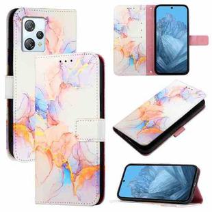 For Blackview A53 PT003 Marble Pattern Flip Leather Phone Case(Galaxy Marble White)