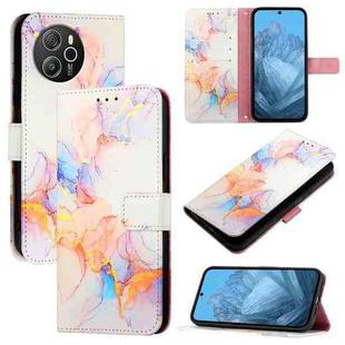 For Blackview Shark 8 PT003 Marble Pattern Flip Leather Phone Case(Galaxy Marble White)